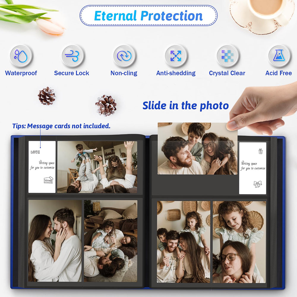 Popotop album interior pages with 100 pockets for organized 4x6 photos
