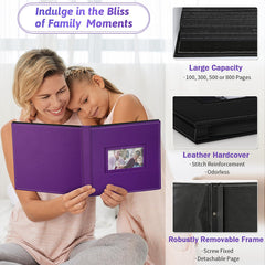 Popotop vegan leather binder protects photos from moisture and wear.