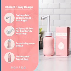 POPPED Peri bottle used for warm-water postpartum cleansing