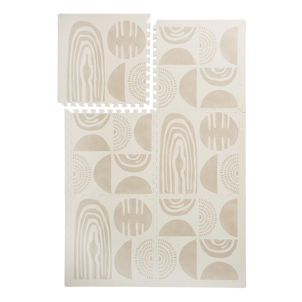 PopsyKosy premium 1-inch thick Desert Sand tiles for cushioned play surface.