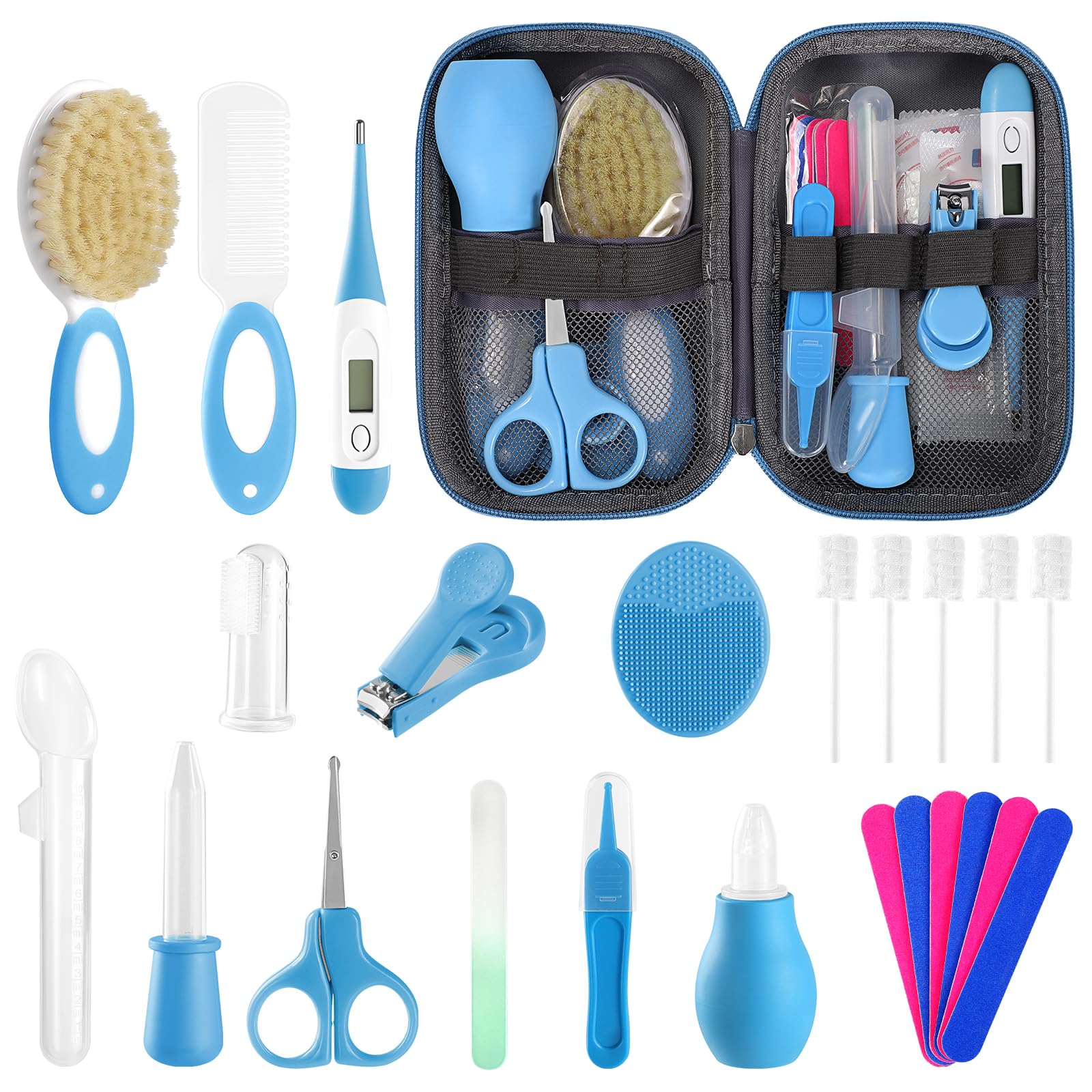 POPYJAN baby care kit 24in1 case, organized essentials for newborn grooming on the go