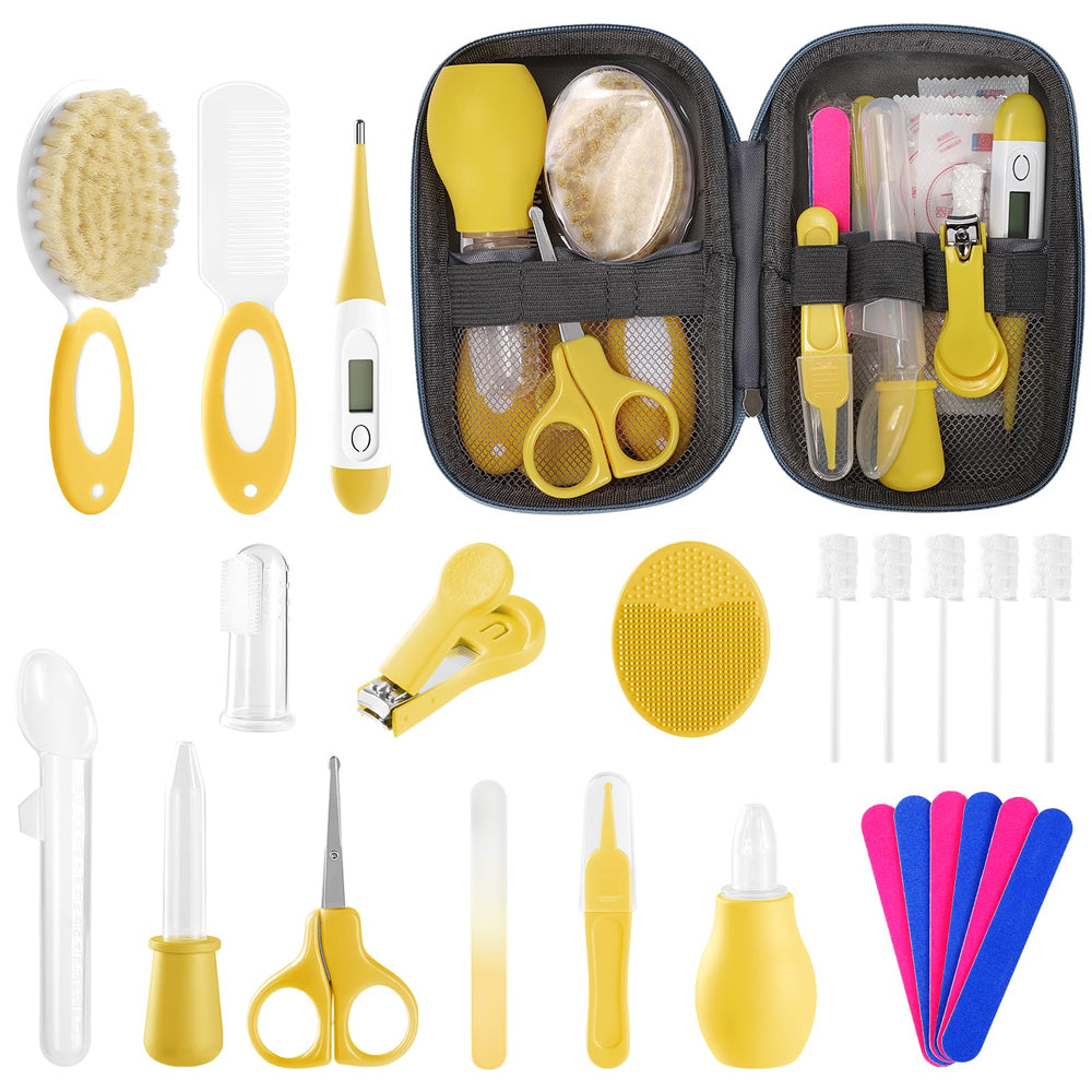 POPYJAN baby care kit yellow packaging, ideal for quick at-home newborn grooming.
