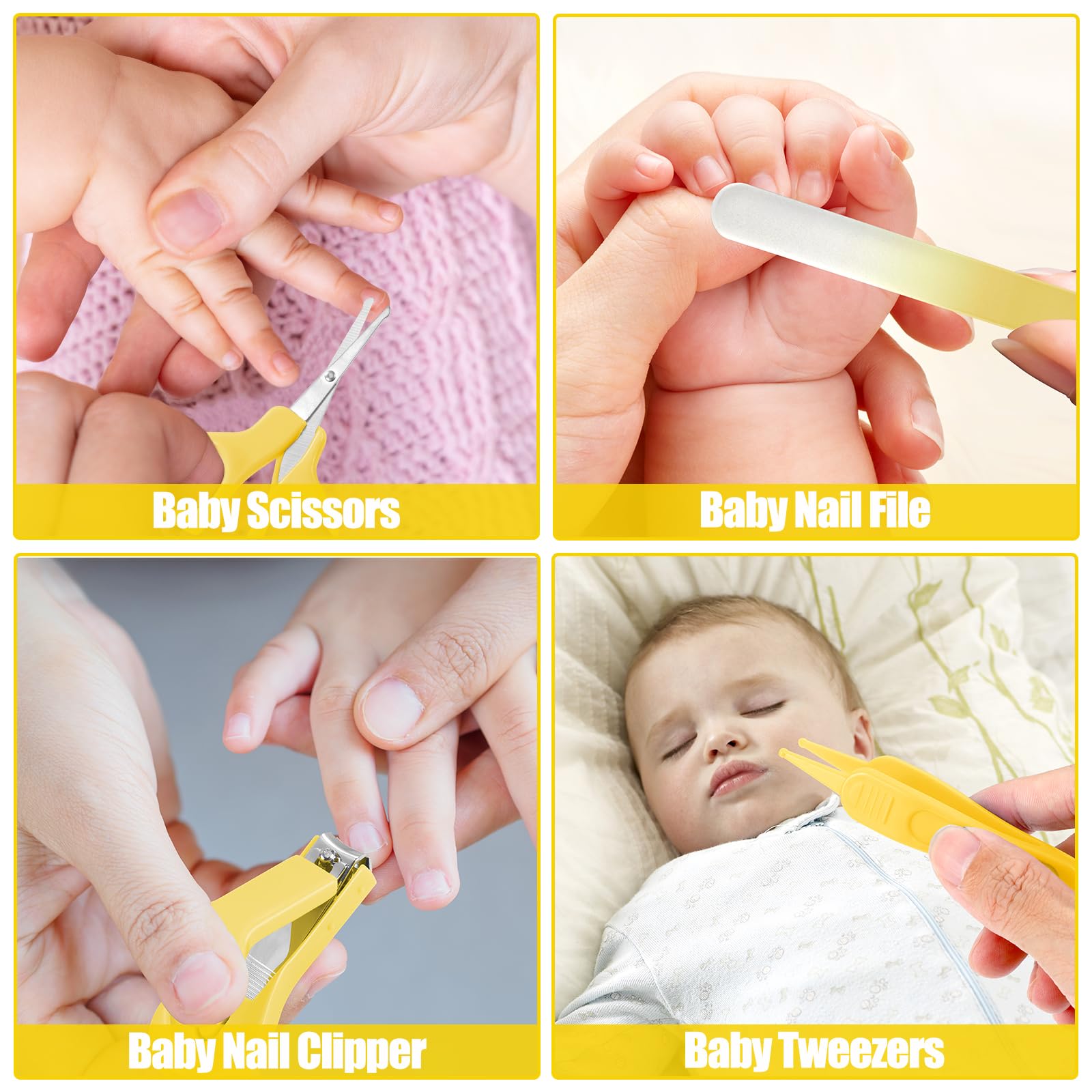 POPYJAN baby nail clippers with rounded blades for safe trimming.
