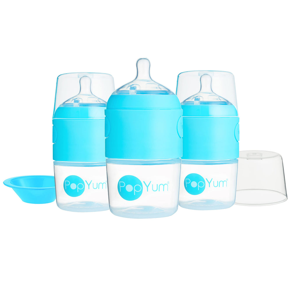 PopYum blue 3-pack on display for easy nursery kit selection
