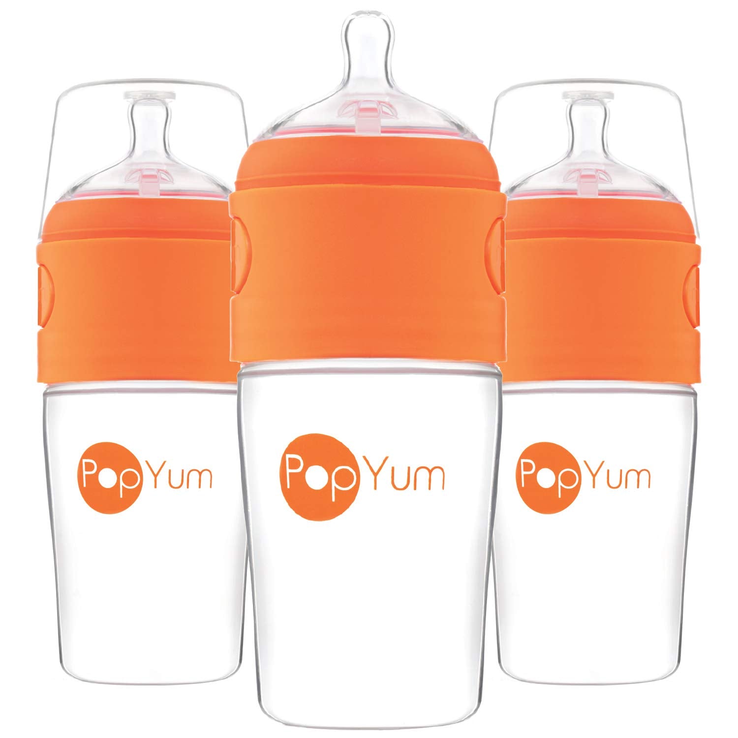 PopYum 9oz bottles in a 3-pack ready for quick prep and feeding