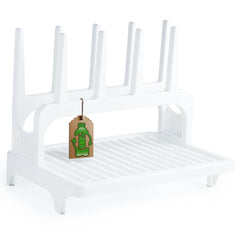 PopYum Glacier White drying rack space-saving design for compact countertops.