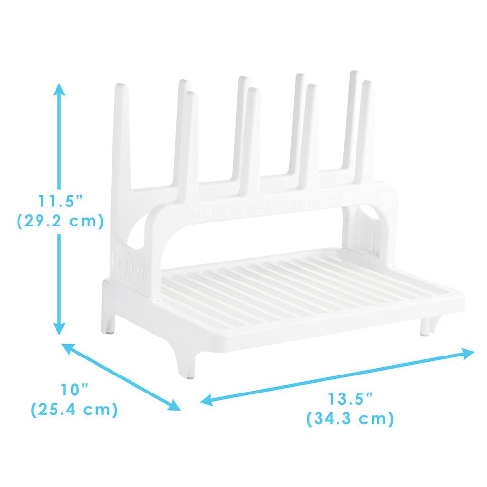 PopYum Glacier White rack reduces clutter and supports eco-conscious living.