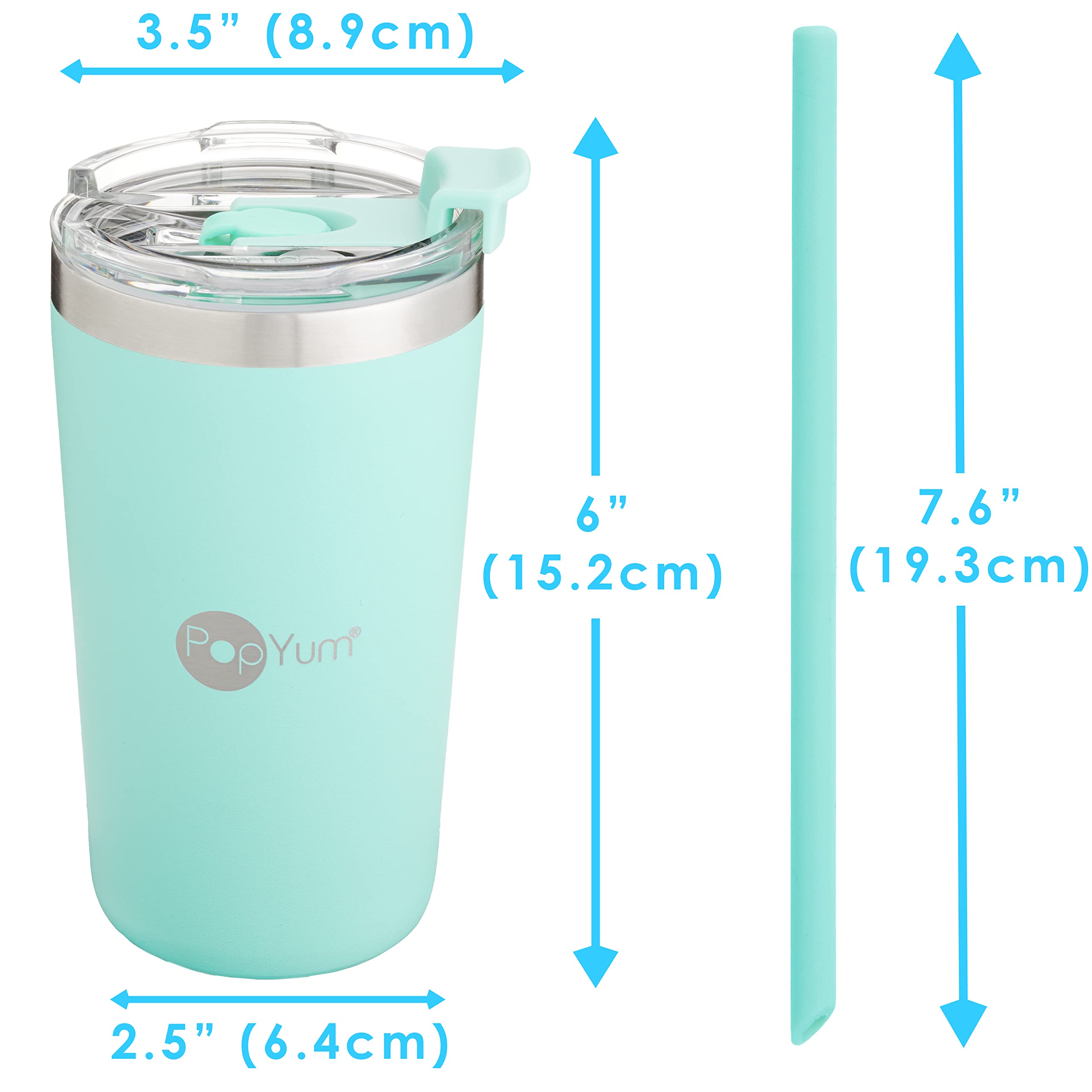 PopYum leak-proof sippy cup prevents messes at meals.