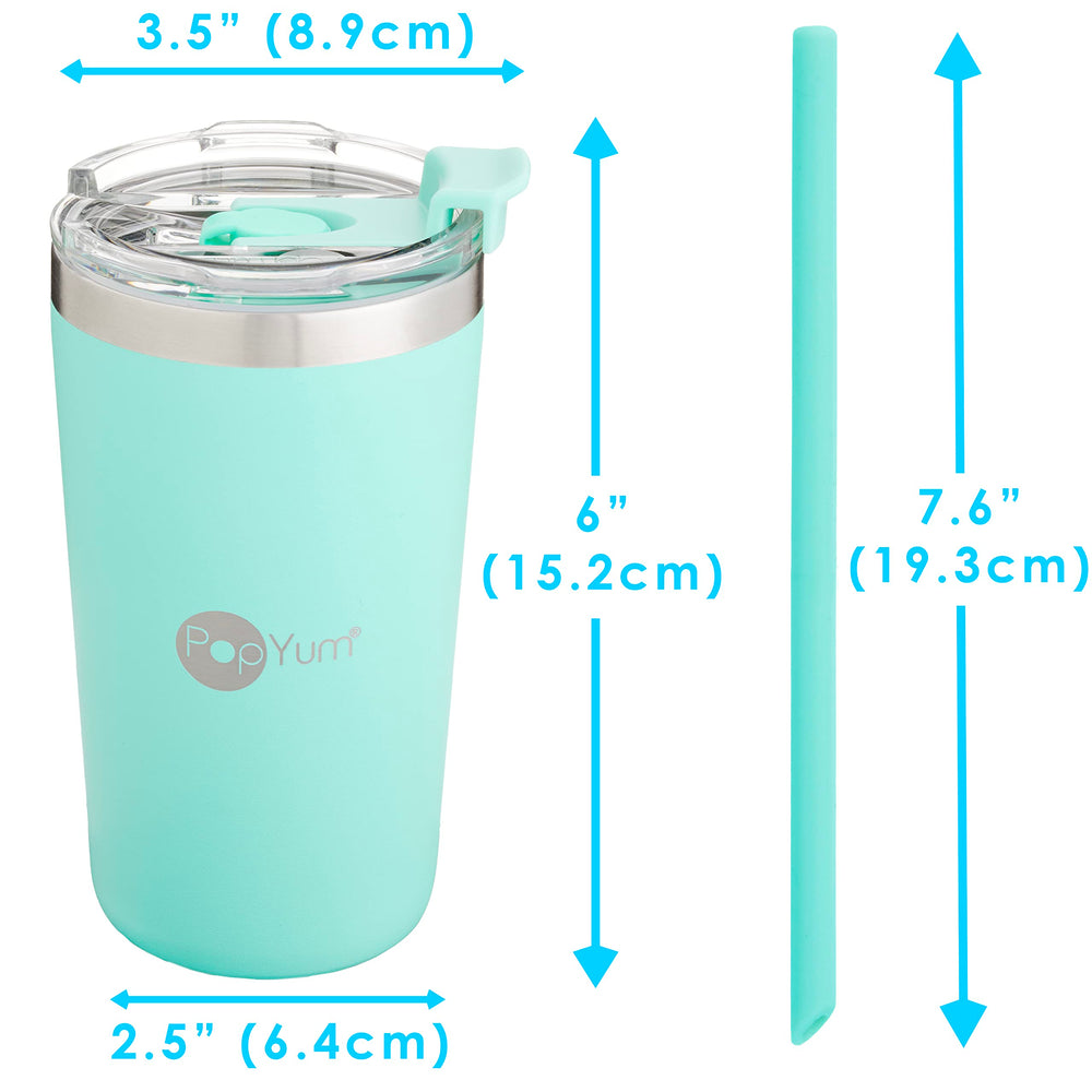 PopYum leak-proof sippy cup prevents messes at meals.