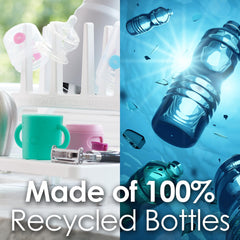 PopYum nine-arm drying arms fit bottles and cups without crowding.