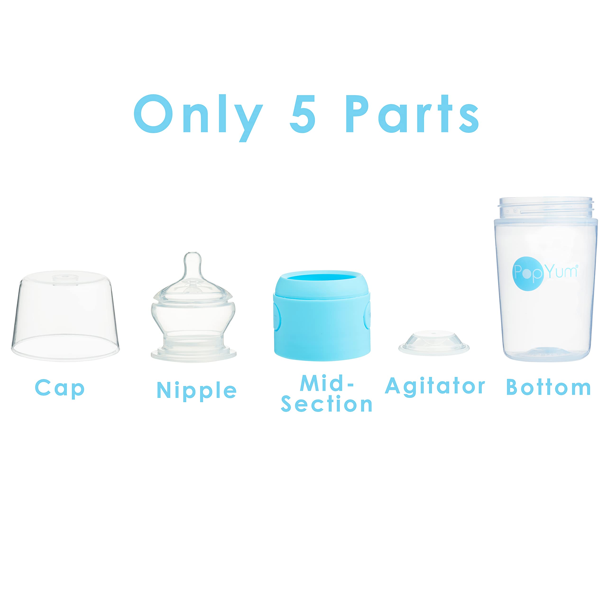 PopYum one-hand operation demonstrated during soothing baby