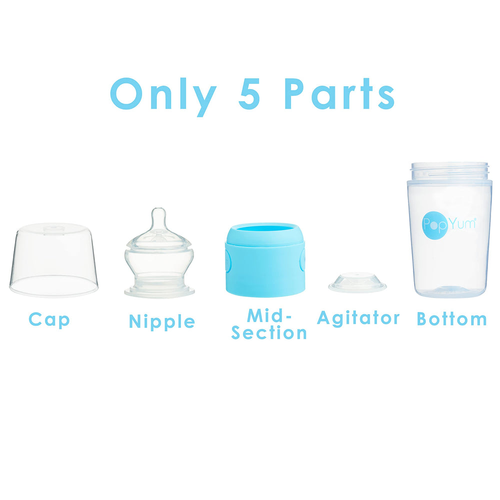 PopYum one-hand operation demonstrated during soothing baby