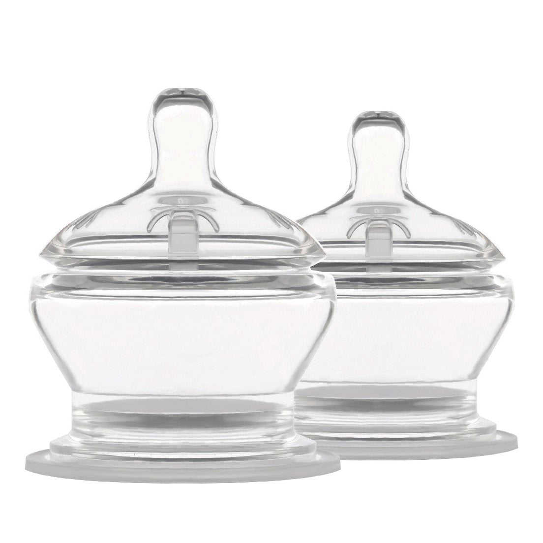 PopYum Stage 2 medium-flow nipple in a 2-pack, designed for babies 3 months and older.