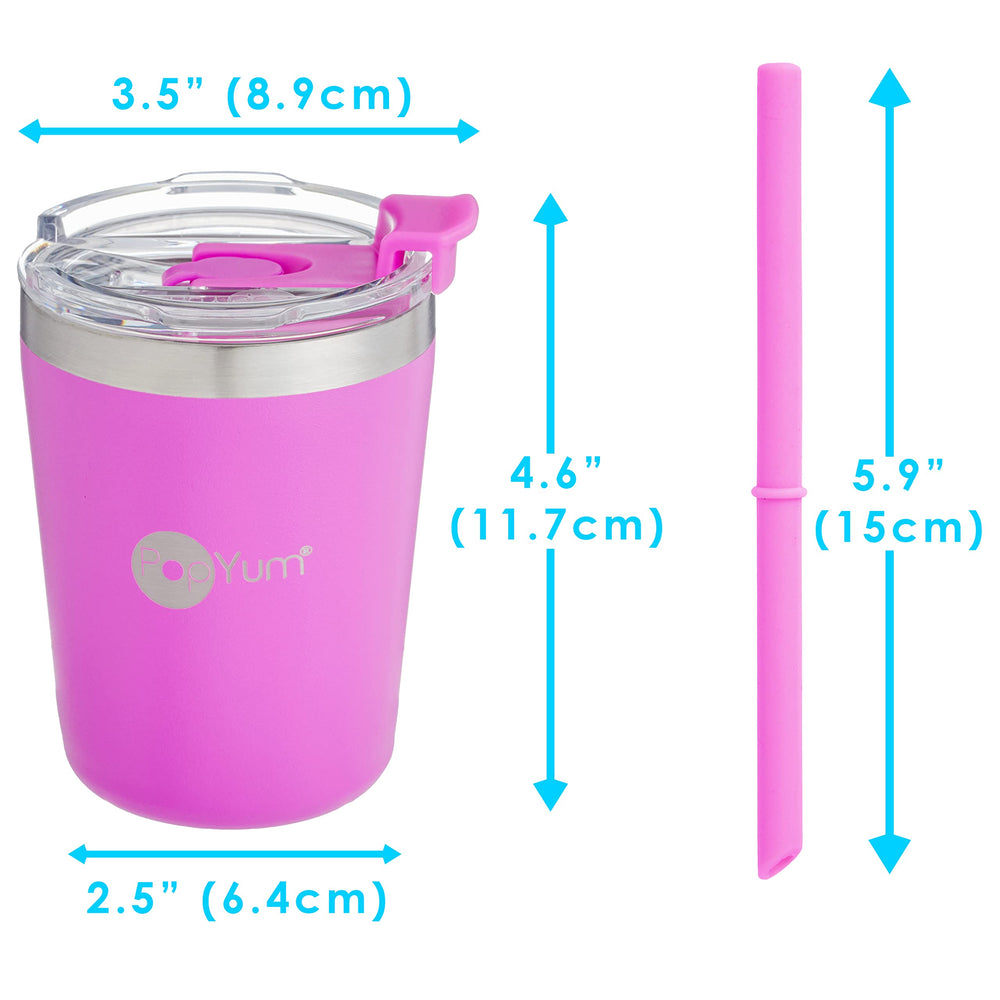 PopYum two-pack with purple and pink cups ready for family adventures.