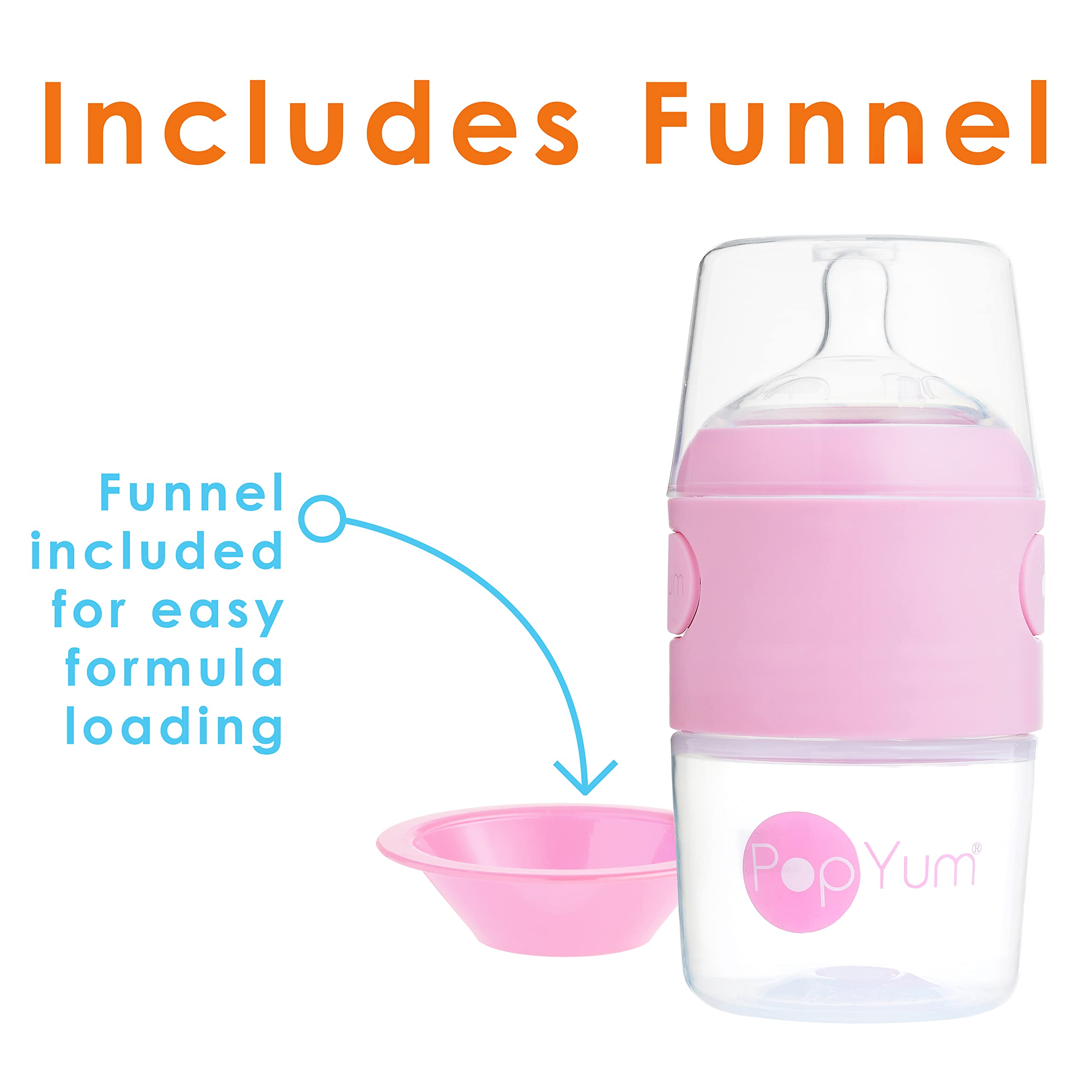 PopYum wide-mouth design simplifies cleaning and is dishwasher safe