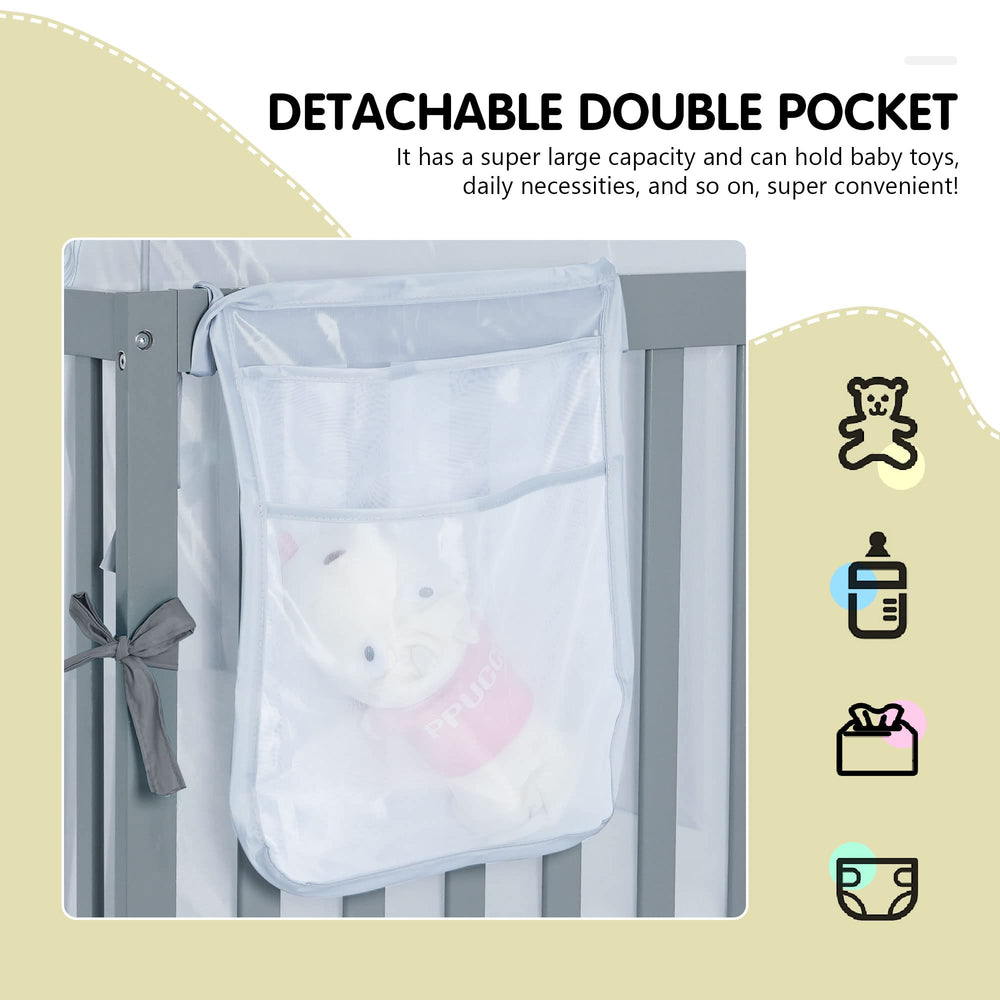 Porayhut bottomless crib net promotes airflow and easy access.