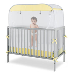 Porayhut crib net with breathable mesh keeps baby safe indoors.