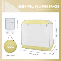 Porayhut pop-up infant net for easy setup on the go.
