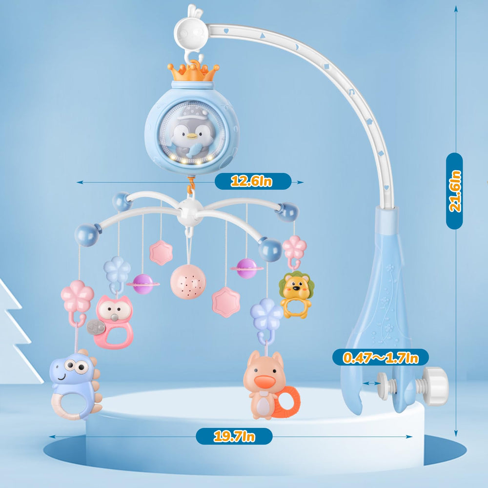 Portable Crib Mobile design keeps nursery soothing on the go.