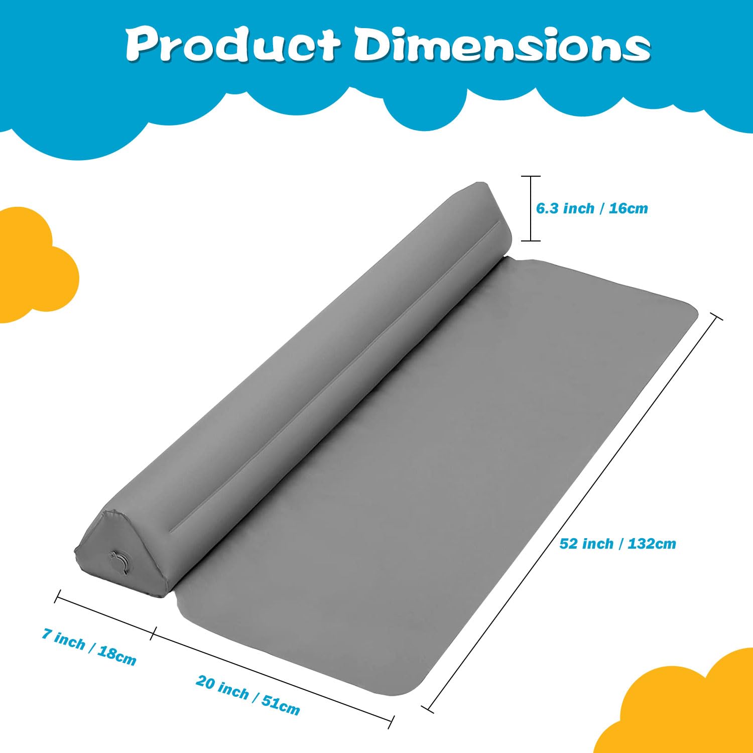 Soft, cushioned Portabuddy barrier promotes peaceful bedtime cuddles.