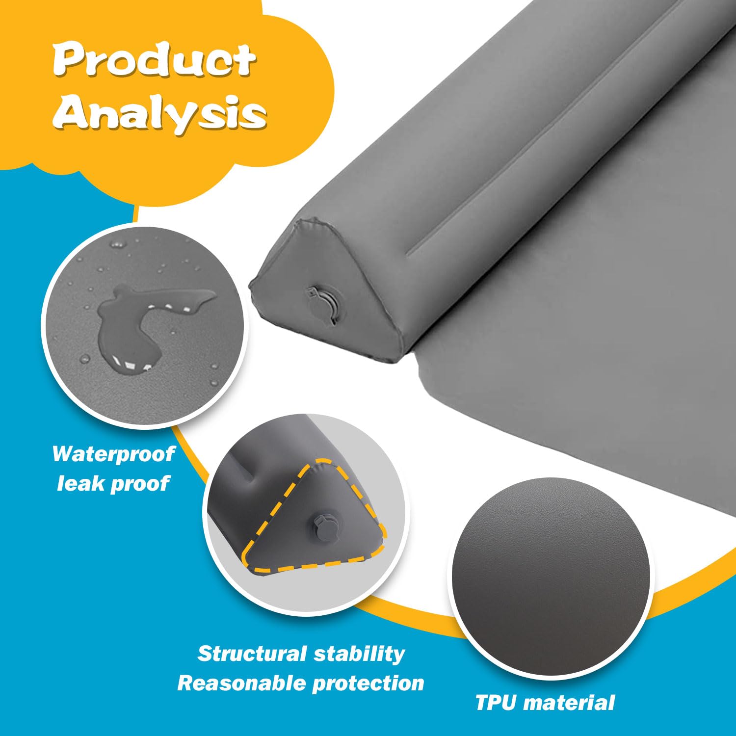 Portabuddy odorless TPU bed rails for gentle, chemical-free safety.