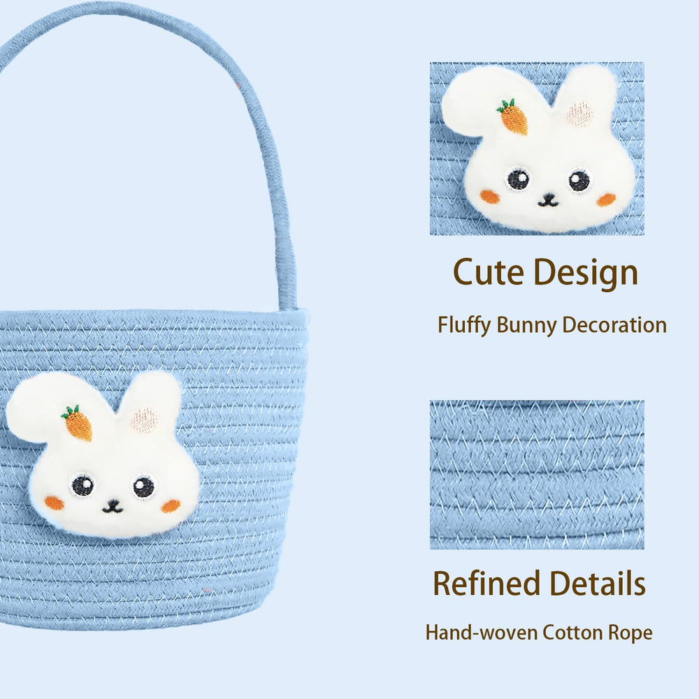 Poschnor blue Easter basket keeps items fresh and accessible with breathable design.