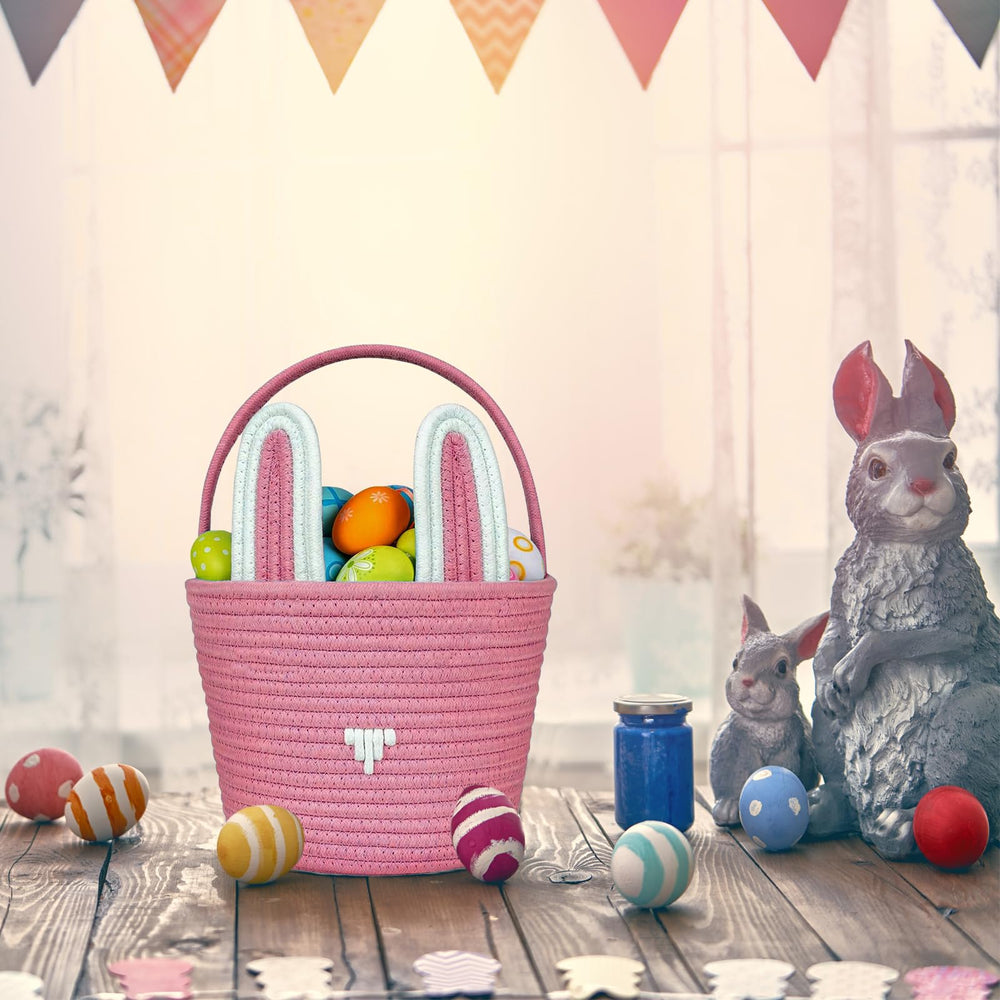 Poschnor pink Easter basket is a reusable keepsake for years.