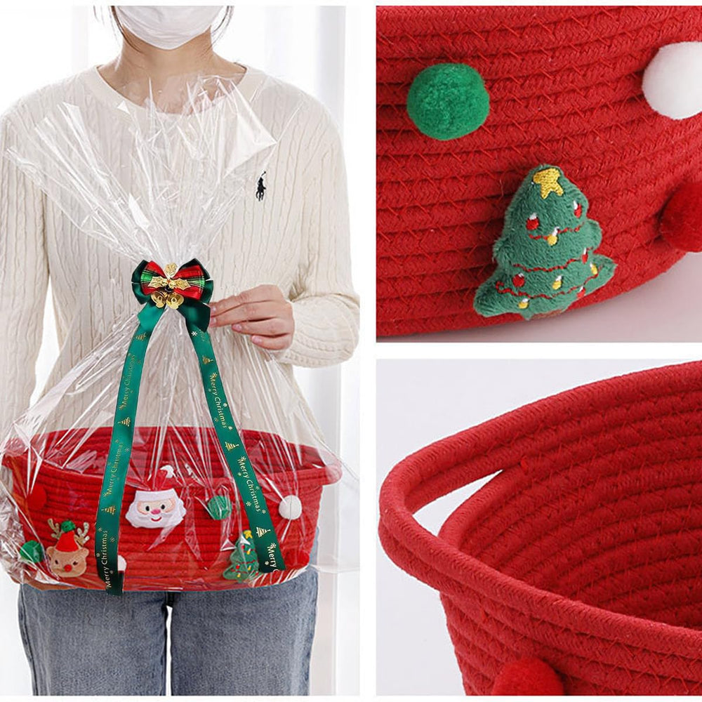 Poschnor festive Santa felt accents add whimsy to Christmas display.
