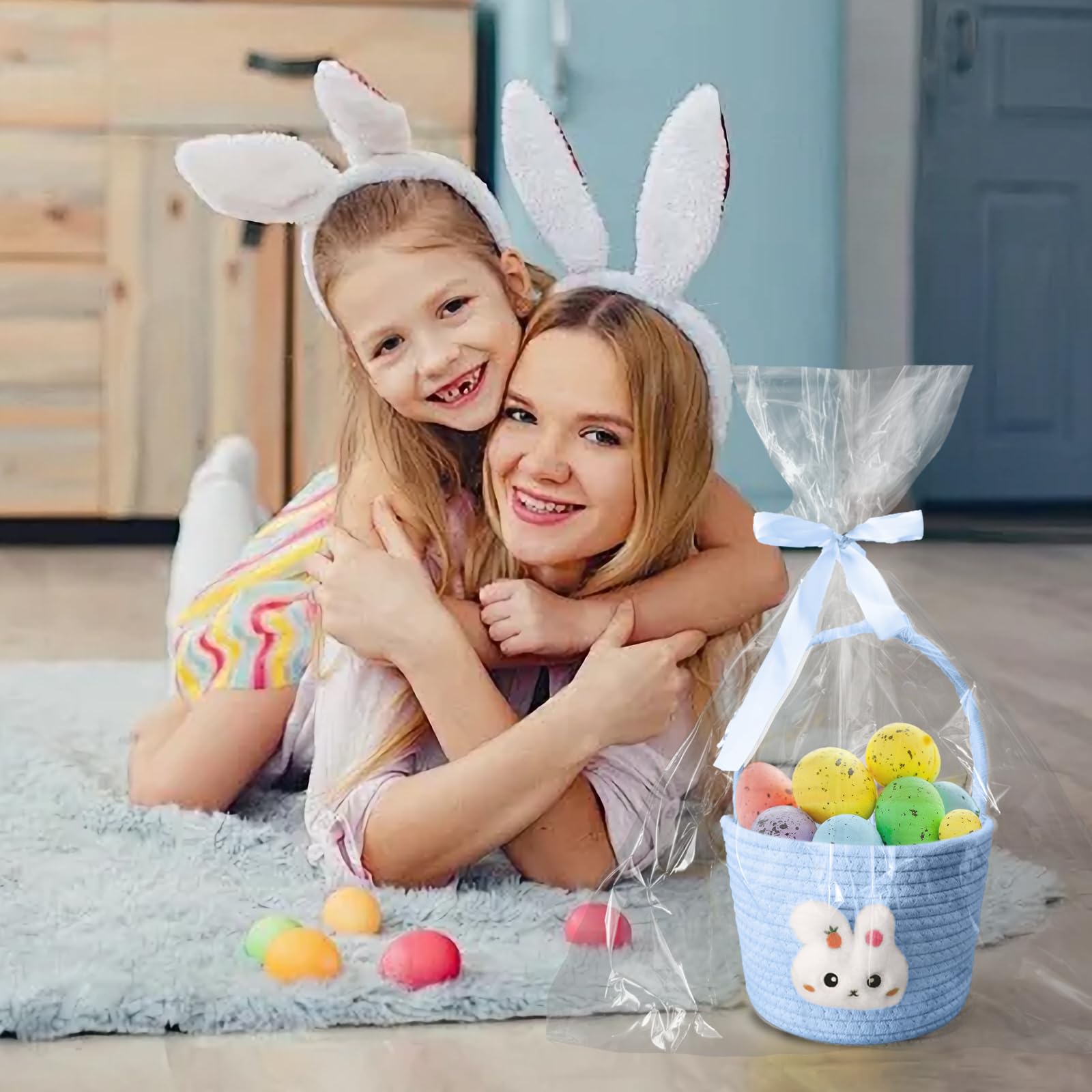 Poschnor gift packaging with ribbon makes a ready-to-gift Easter present.