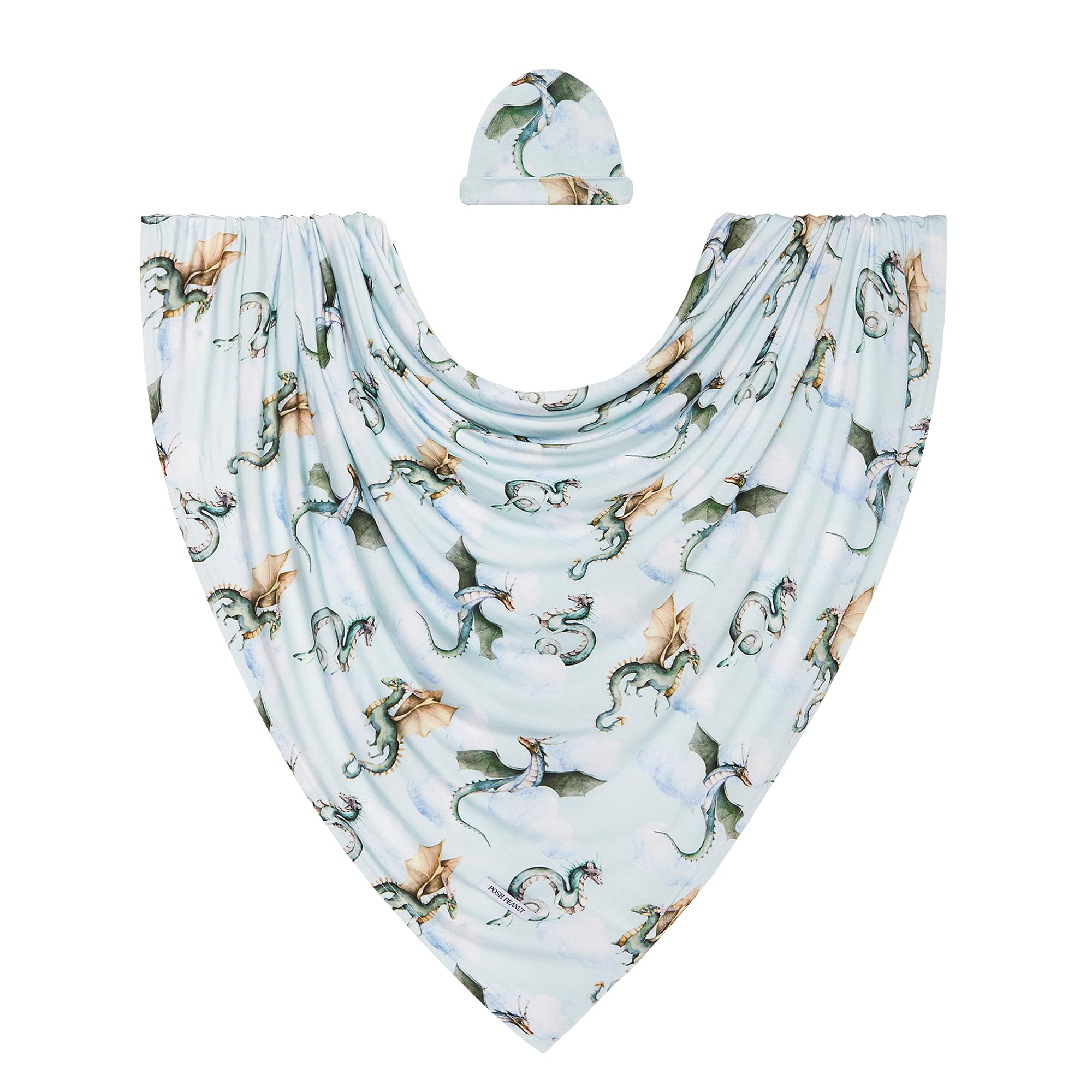 Posh Peanut baby swaddle set with headband for newborn comfort and style