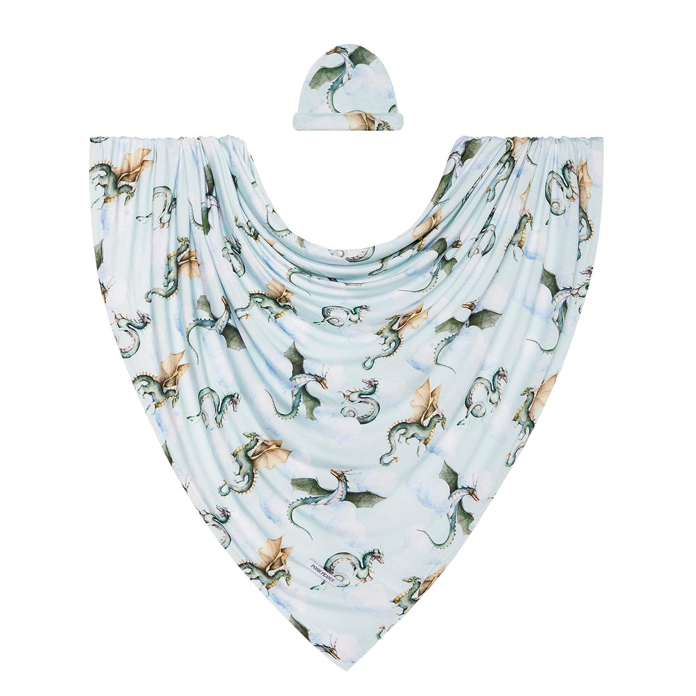 Posh Peanut baby swaddle set with headband for newborn comfort and style