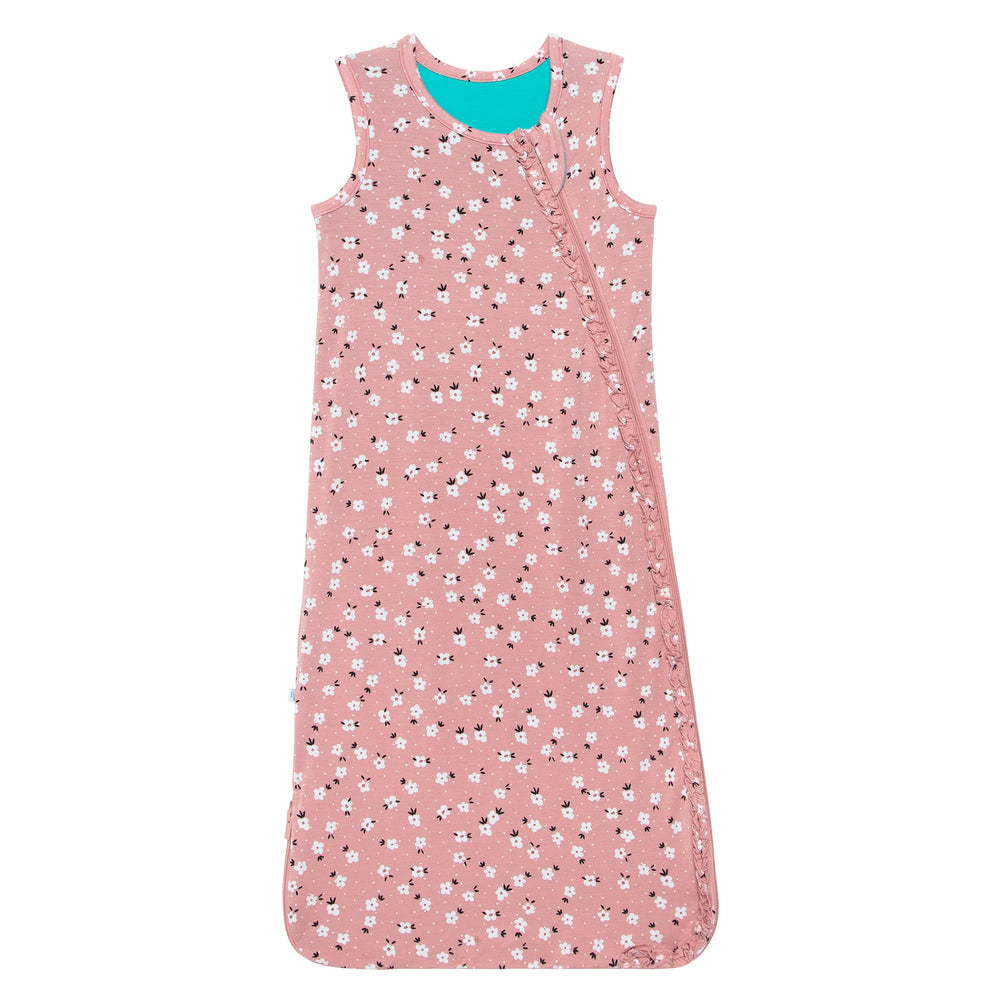 Posh Peanut sleeveless ruffled sleep bag provides cozy, breathable 1 tog warmth for newborns
