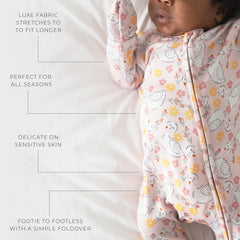 Posh Peanut bamboo fabric sleepers offering breathable, soft comfort.