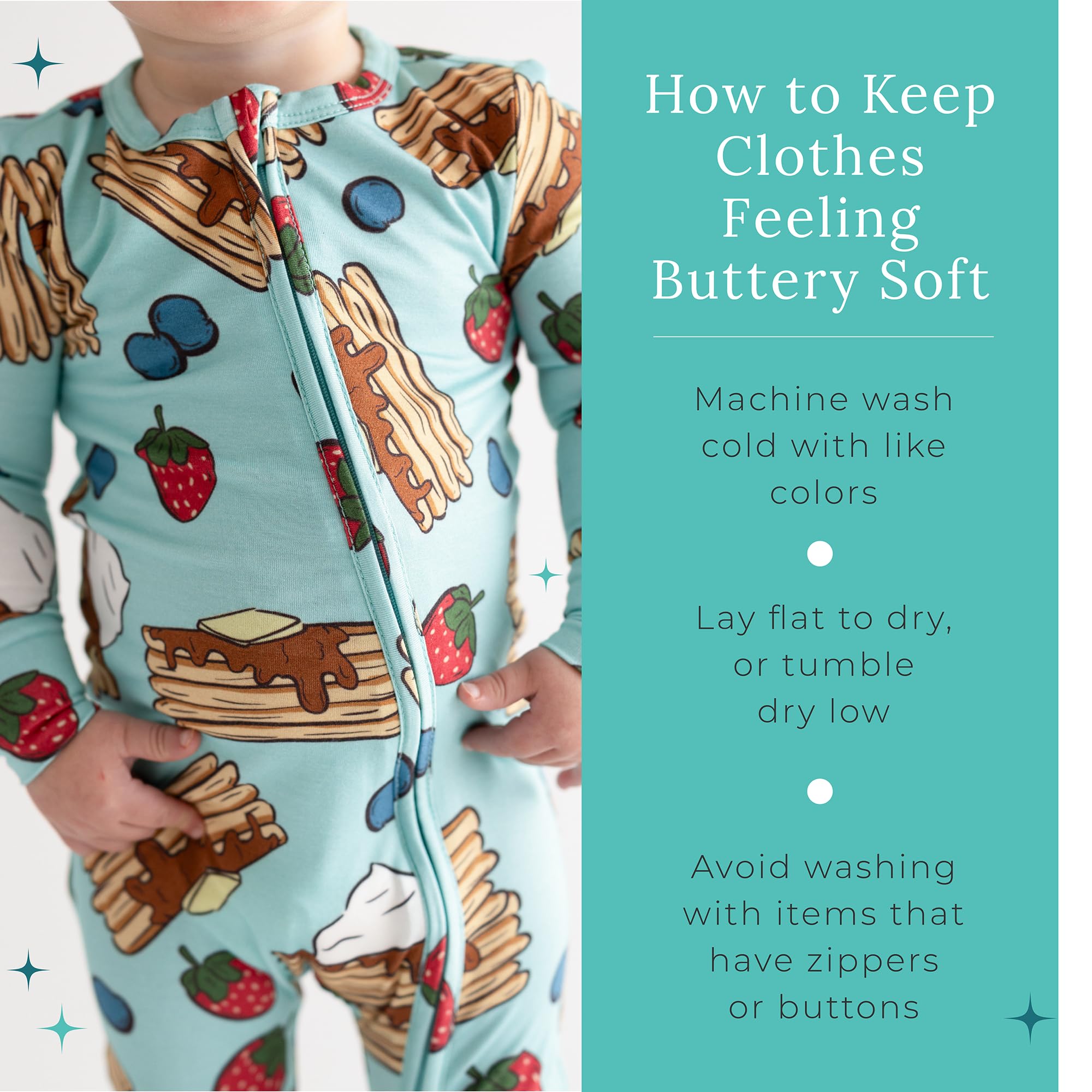 Posh Peanut bamboo viscose fabric feels light and breathable on delicate baby skin.