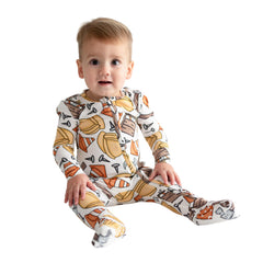Posh Peanut convertible sleepers for boys with a visible two-way zipper for quick diaper changes.