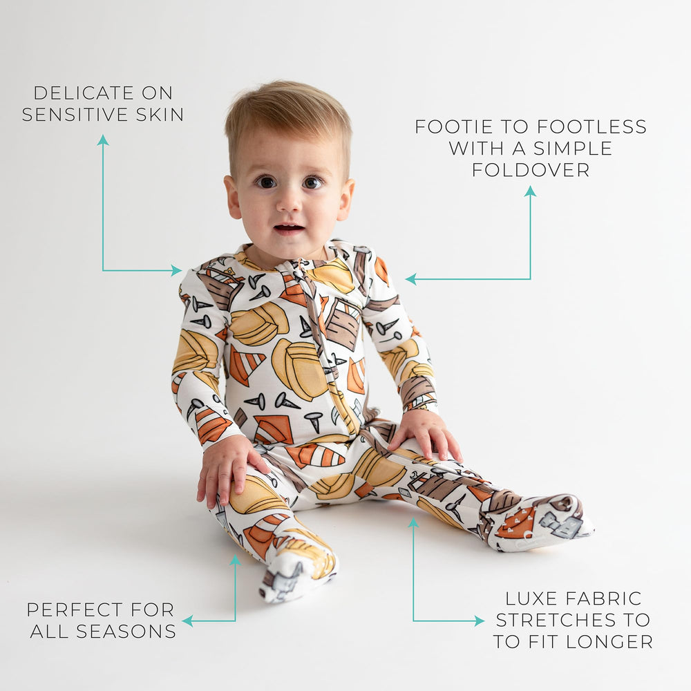 Posh Peanut baby pajamas shown in lightweight fabric for all-day comfort.