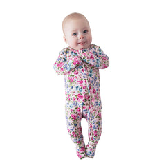 Posh Peanut convertible sleepers footless-pjs pink provide breathable comfort for naps.