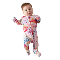 Posh Peanut convertible sleepers with a two-way zipper for easy diaper changes.