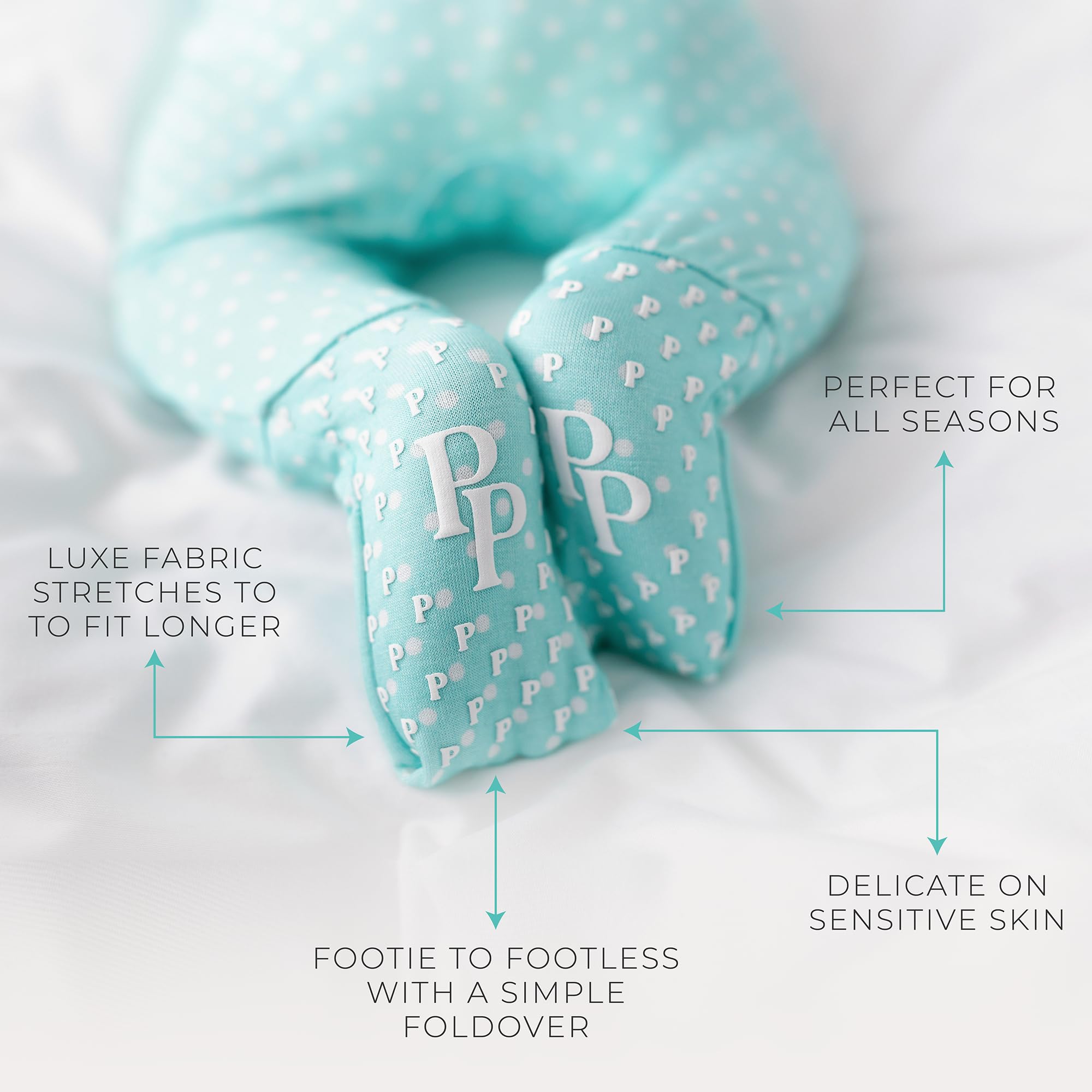 Posh Peanut newborns benefit from fold-over mittens for safe warmth.