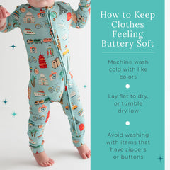 Posh Peanut newborn fold-over mittens sleeper adds warmth and security
