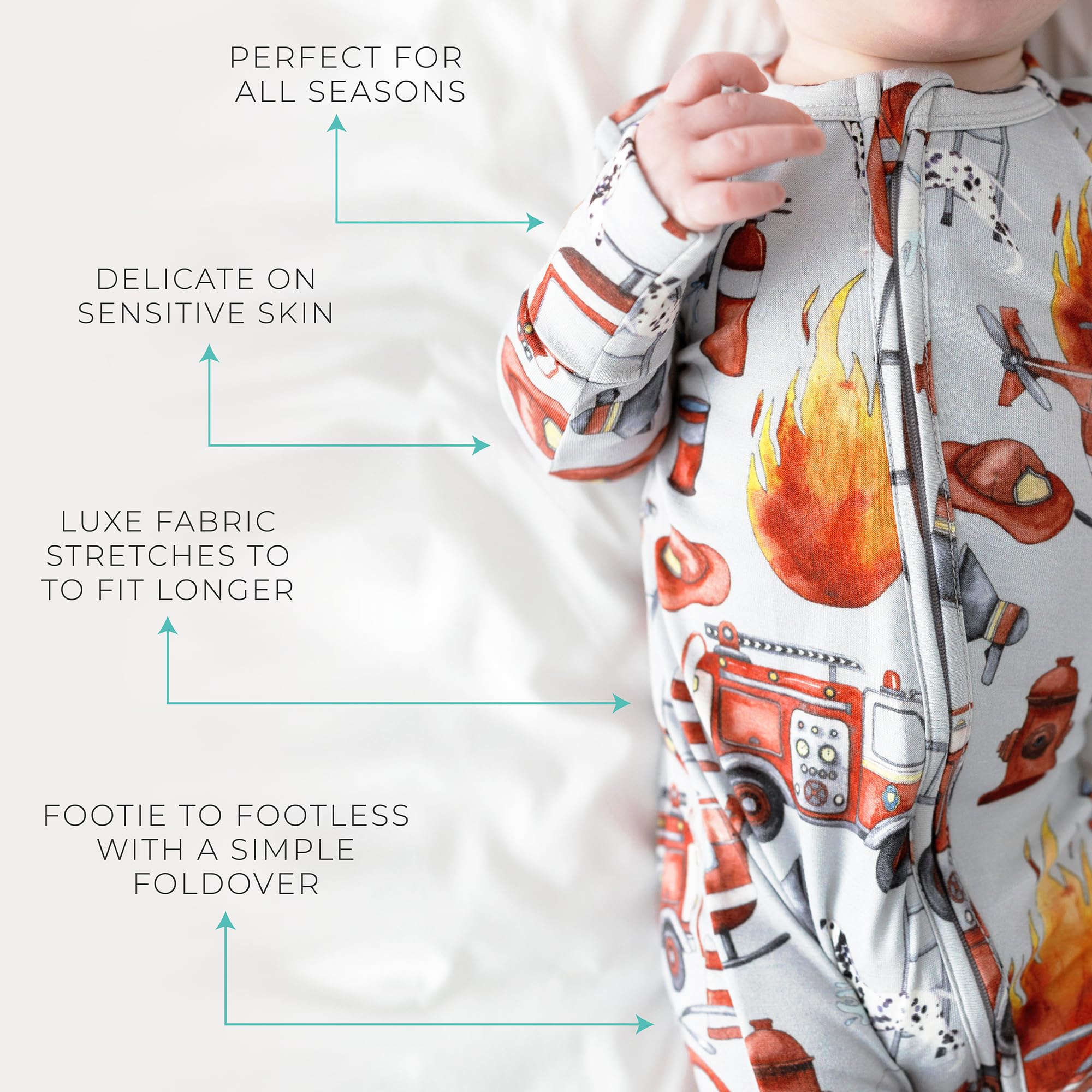 Posh Peanut newborn version with fold-over mittens for cozy warmth.