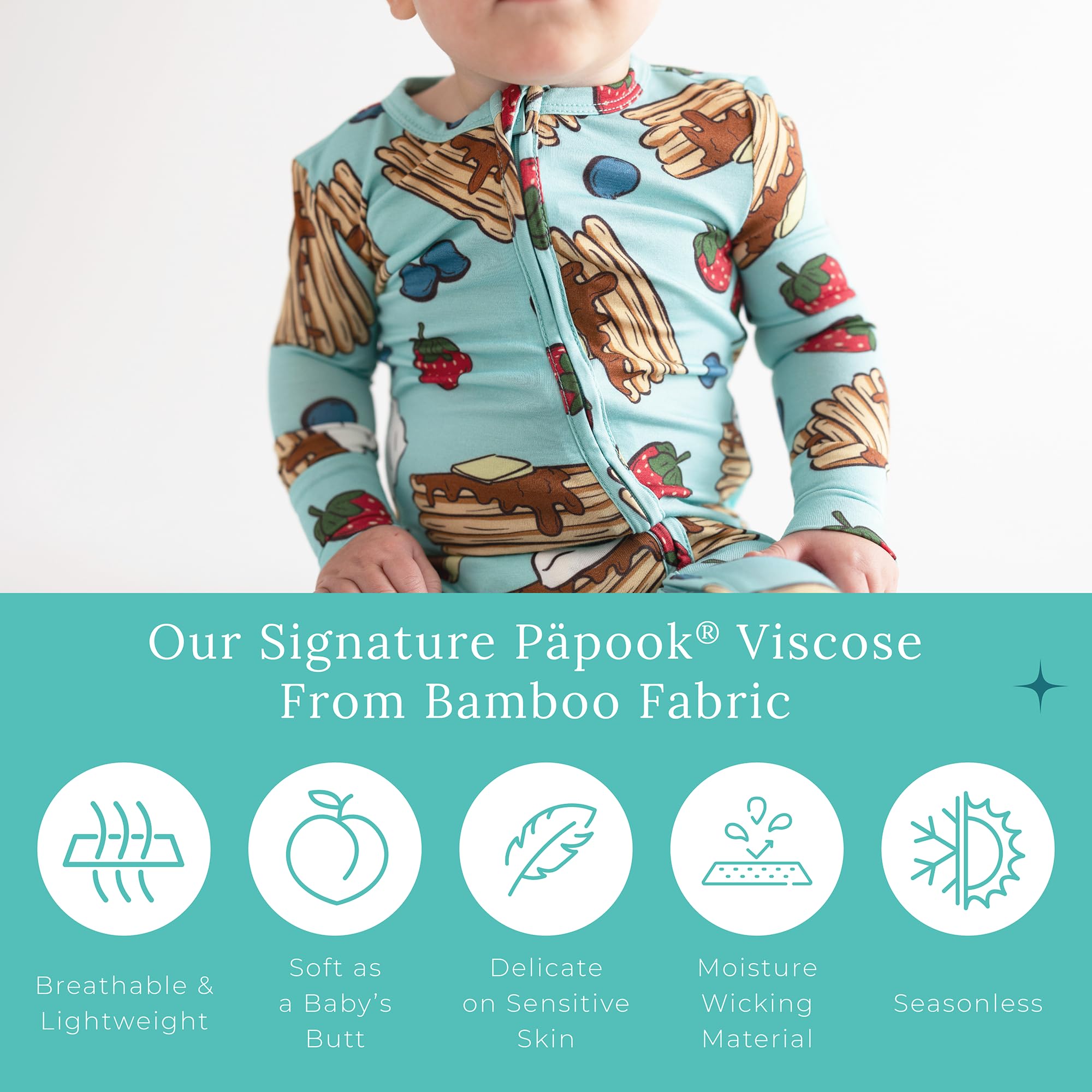 Posh Peanut footless-to-full-zip conversion highlights effortless outfit adjustments at bedtime.