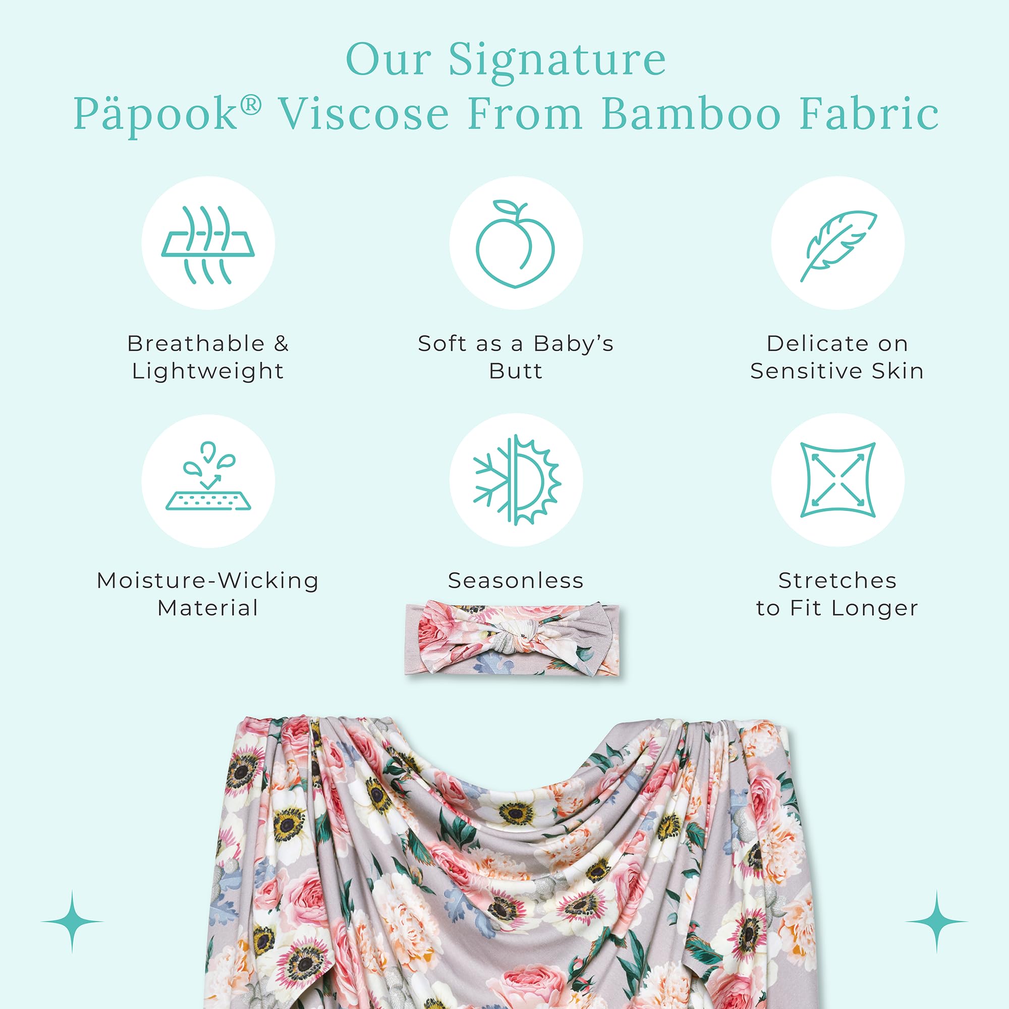 Adjustable strap headband from Posh Peanut for a secure, comfy fit.