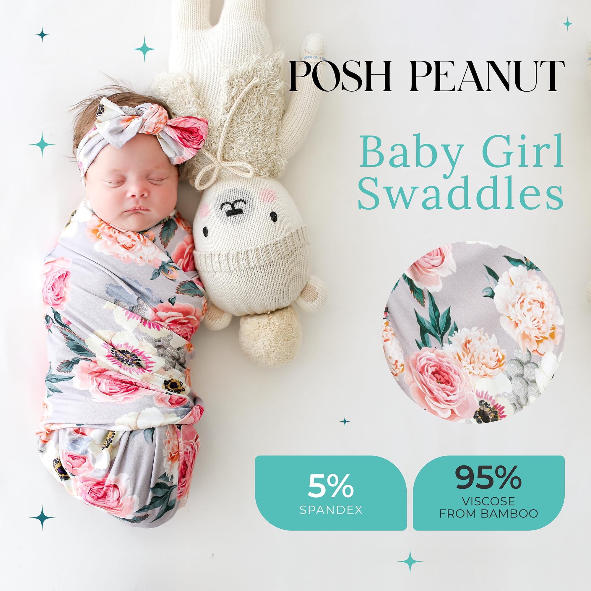 Posh Peanut headband set coordinates with outfits for newborn chic.