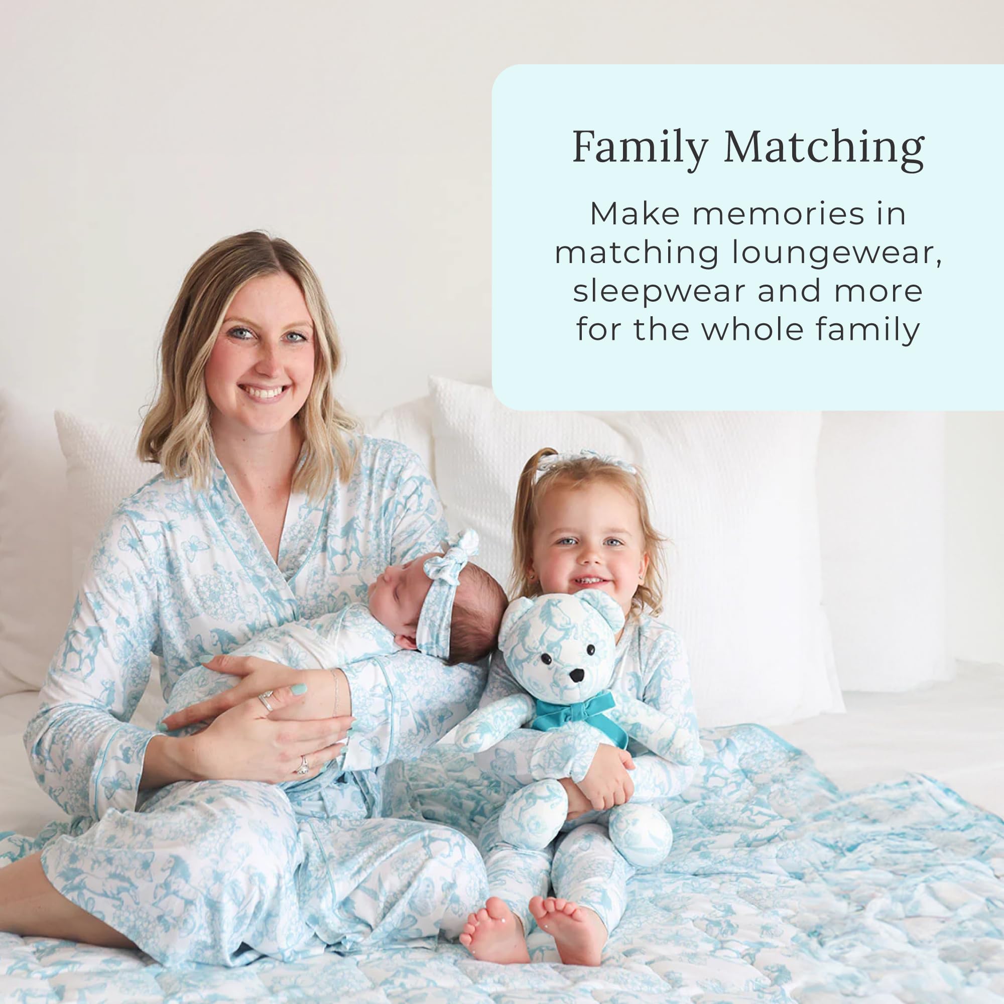 Posh Peanut matching accessories and outfits complete the print family.