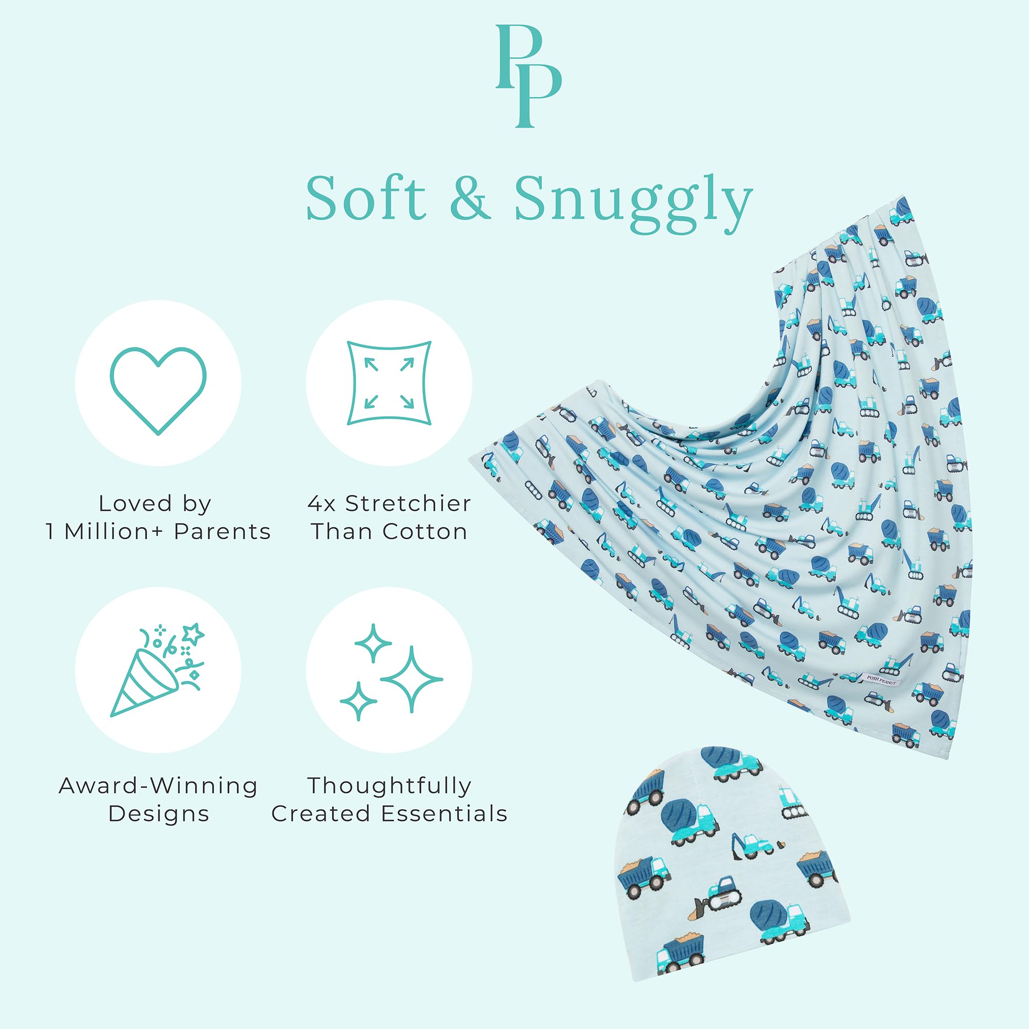 Posh Peanut Matching Swaddle Headband – stylish accessory to complete the set