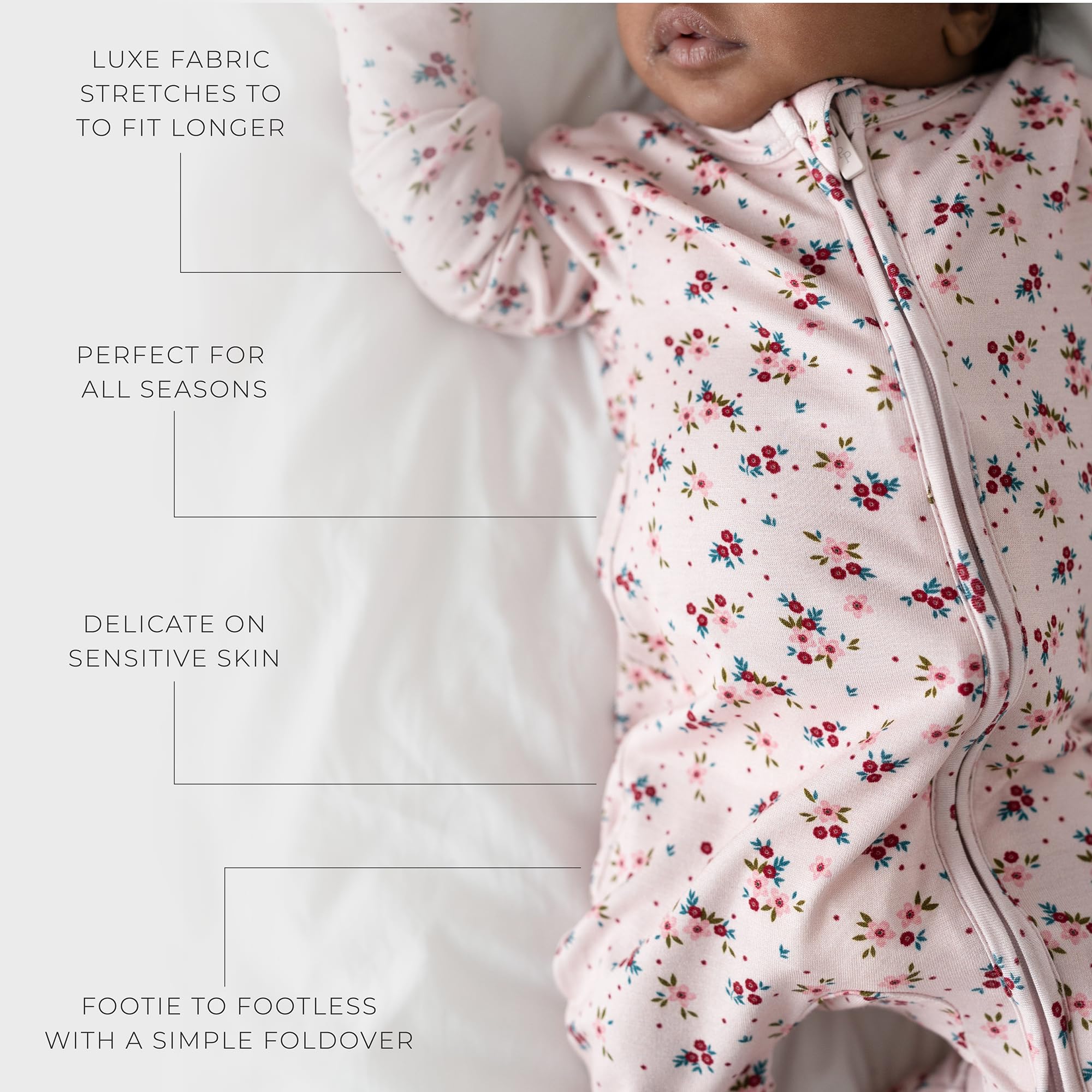 Posh Peanut newborn fold-over mittens add warmth and protection