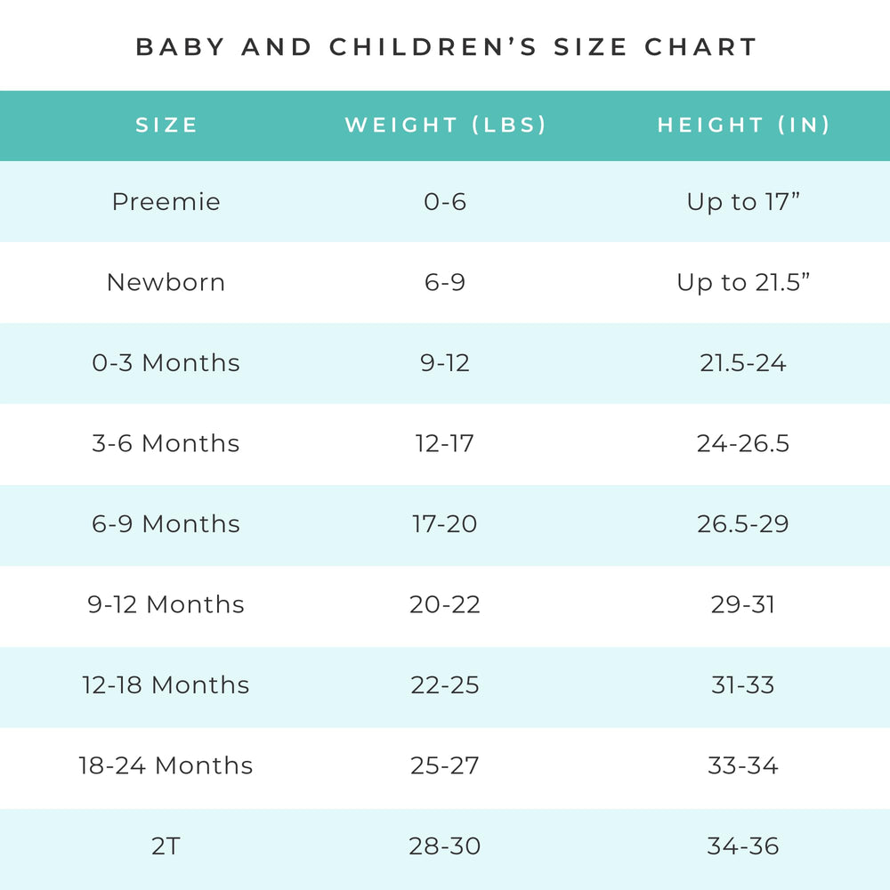 Newborn to toddler sizes with playful prints from Posh Peanut.