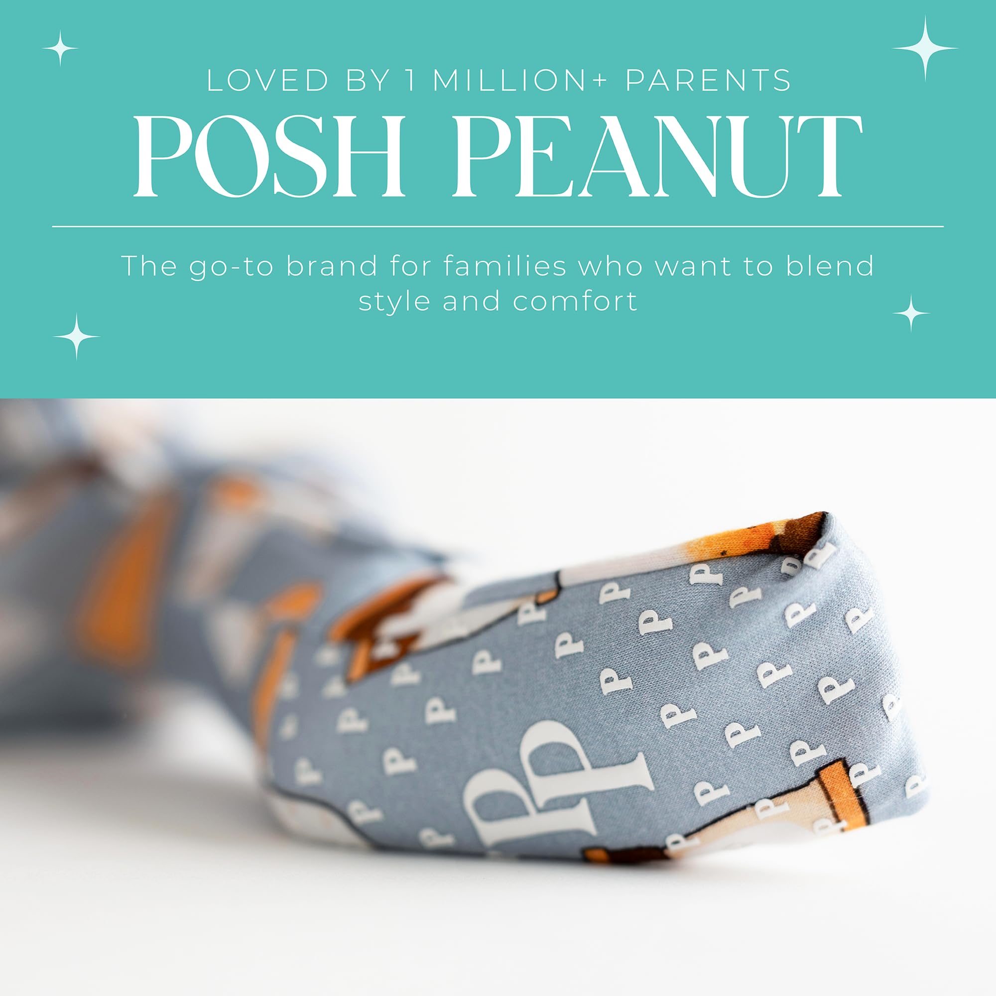 Posh Peanut newborn to toddler sleepwear covers growing stages.