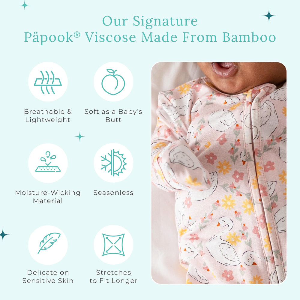 Posh Peanut size range from newborn to toddler sleepers for growing babies.